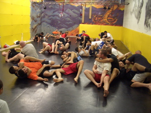 Students Training on the Mat